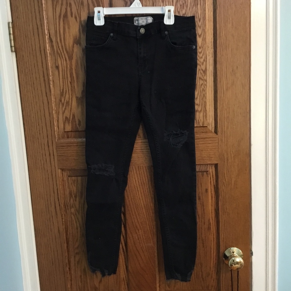 Black Free People Skinny Jeans